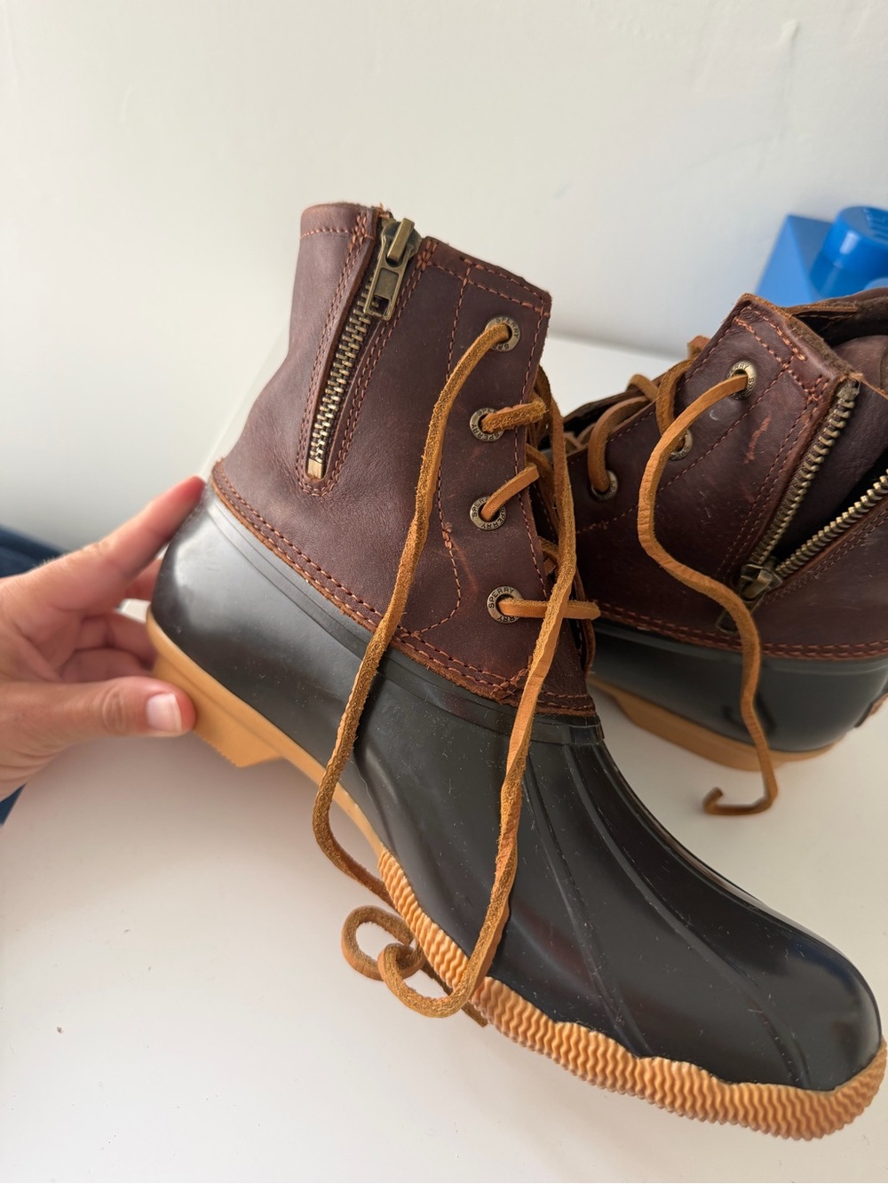 NWOT Sperry Duck Boot with Side Zipper